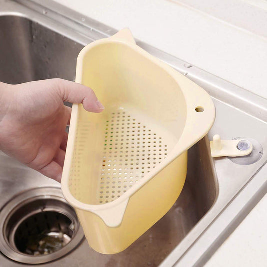 Wukusy triangular multi-functional sink drainer shelf and storage holder for kitchen organization.