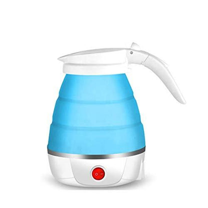 Wukusy silicone foldable collapsible electric water kettle for camping and home use, featuring a compact, portable design.