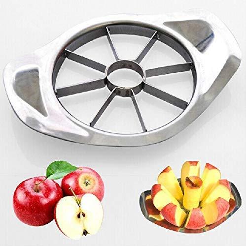 Wukusy stainless steel apple cutter and slicer with 8 blades and handle, ideal for kitchen apple prep.