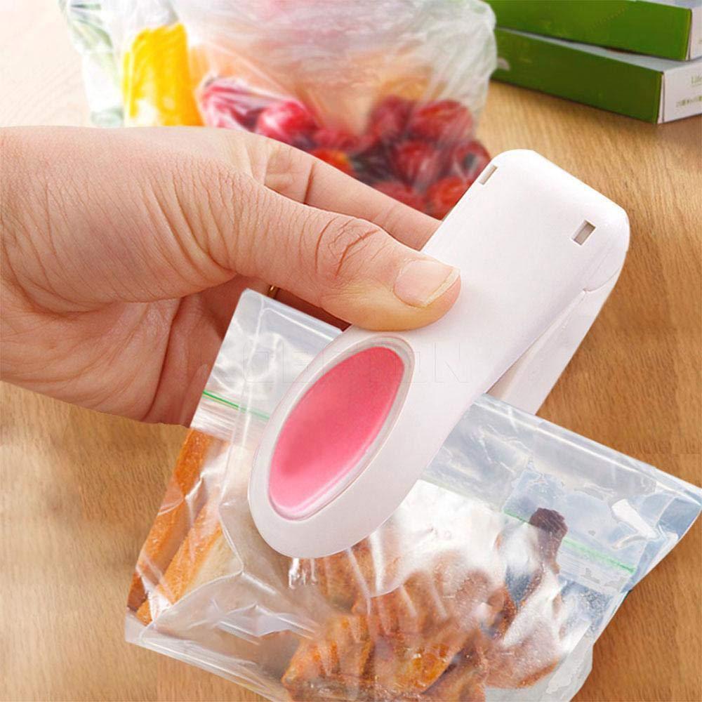 Wukusy 215 Handheld Sealer, compact mini sealing machine for home and kitchen use, with black and silver design.