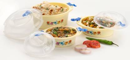 Wukusy Hot N Fresh insulated plastic casserole gift set with three pieces, ideal for home and kitchen use.