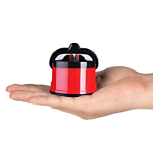 Wukusy manual kitchen knife sharpener for sharpening stainless steel knives, shown on a kitchen countertop.