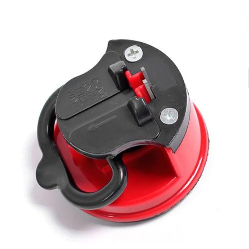 Wukusy manual kitchen knife sharpener for sharpening stainless steel knives, compact and easy to use in home kitchen.
