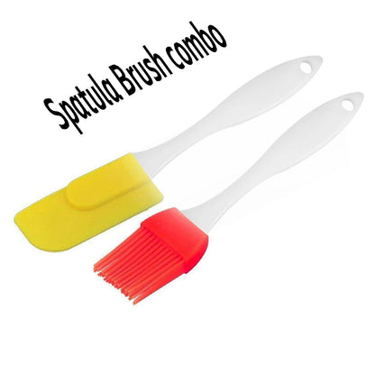 Wukusy 2170 spatula and pastry brush set for cake decoration, with silicone tools for smooth icing and precise pastry work.