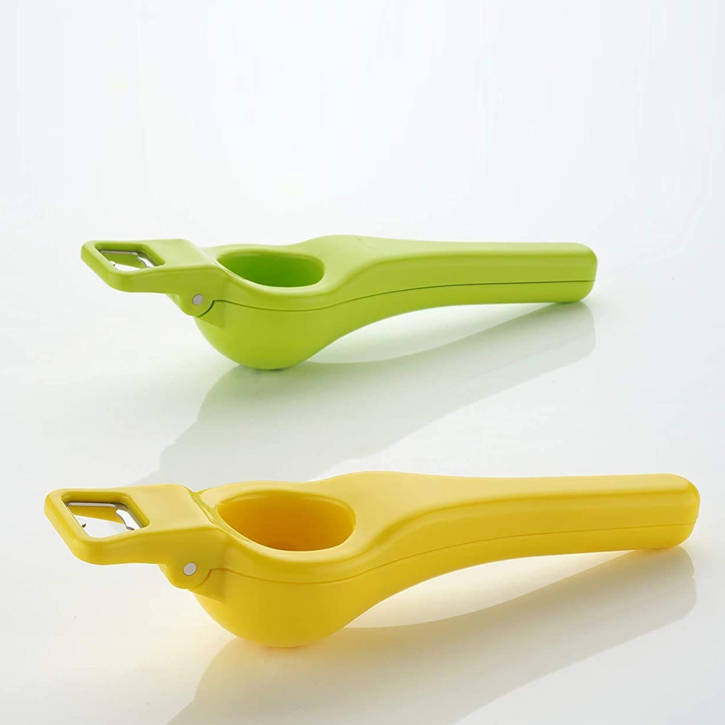 Wukusy 2-in-1 unbreakable lemon squeezer and bottle opener for kitchen use, durable and compact design.