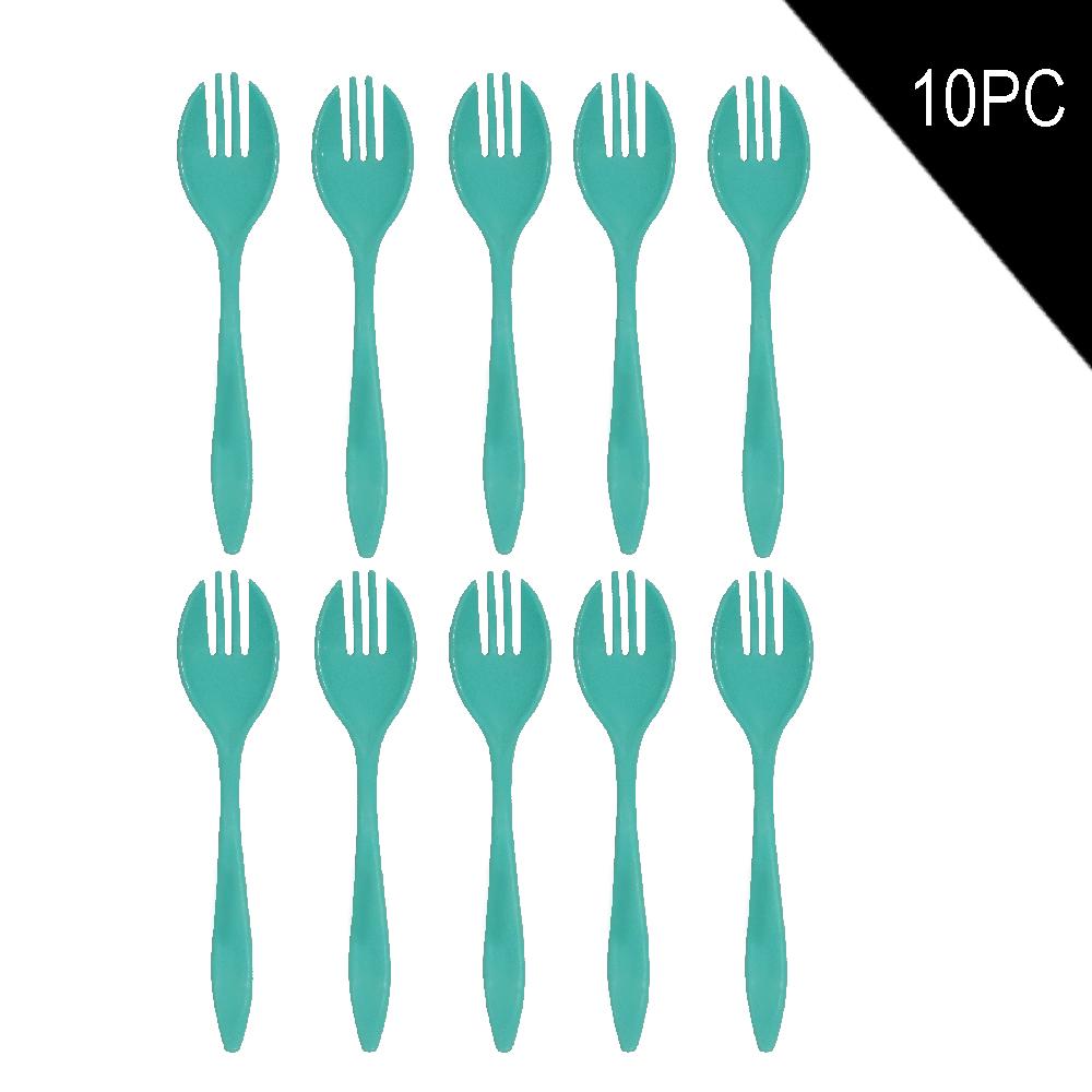 Set of 10 heavy-duty Wukusy dinner table forks for home and kitchen use, featuring durable stainless steel construction.