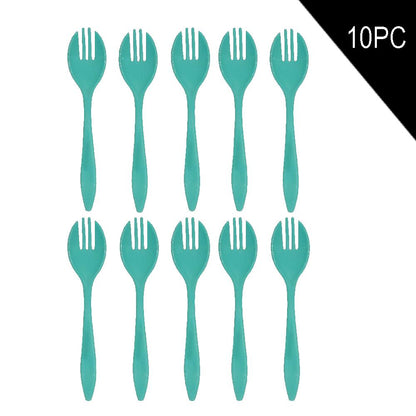 Set of 10 heavy-duty Wukusy dinner table forks for home and kitchen use, featuring durable stainless steel construction.