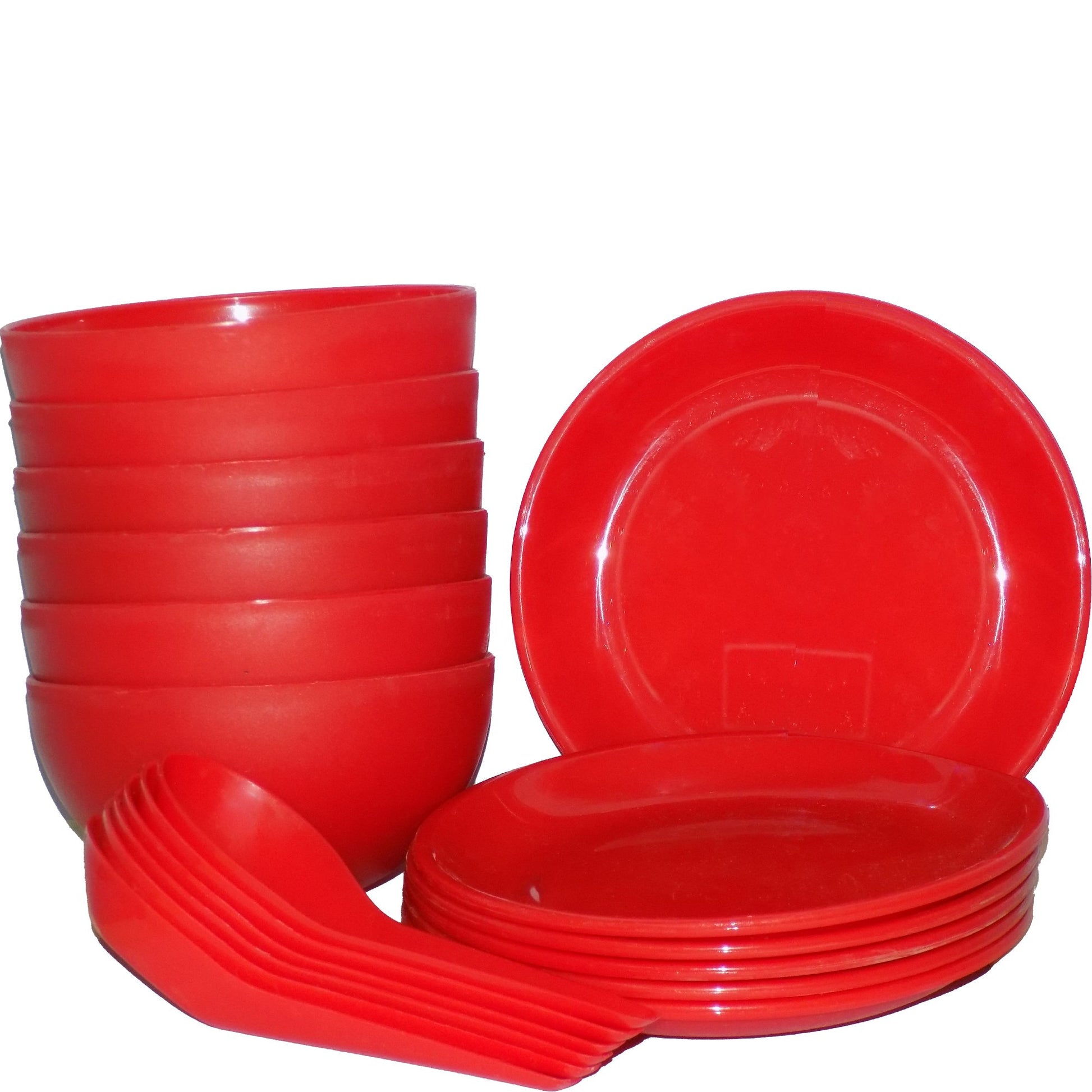 Wukusy 18-piece soup bowl set with spoons and saucers, showcasing ceramic bowls and matching utensils for home and kitchen use.