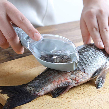 Wukusy fish scale scraper and skin peeler, a kitchen tool for removing scales from fish efficiently.