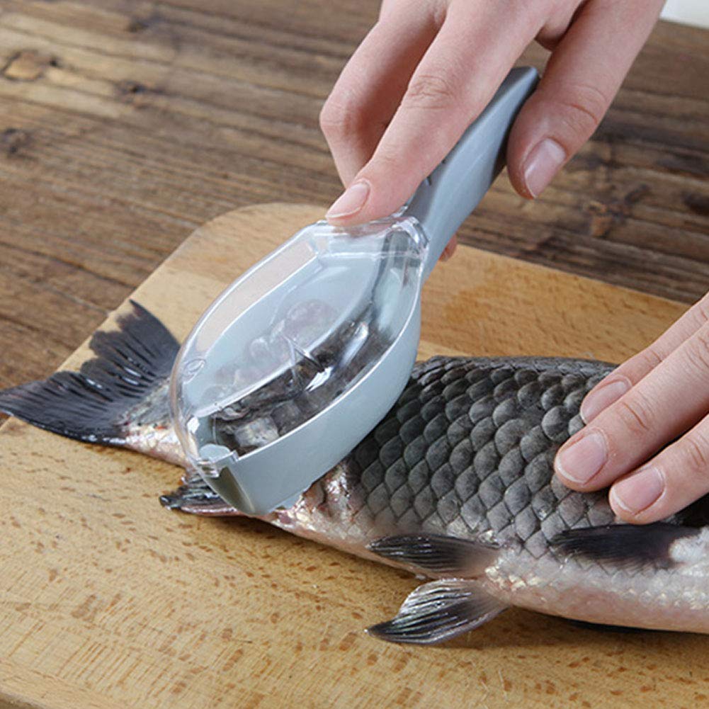 Wukusy Fish Scale Scraper and Skin Peeler, a kitchen gadget for efficiently removing fish scales and skin.