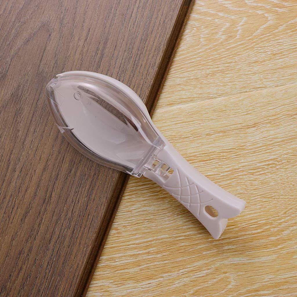 Wukusy fish scale scraper and skin peeler, a kitchen tool with a textured handle for removing fish scales efficiently.