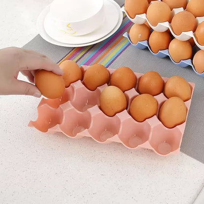 Wukusy 2206 egg tray for storage with 15 slots, made of durable material, perfect for organizing eggs in the kitchen.