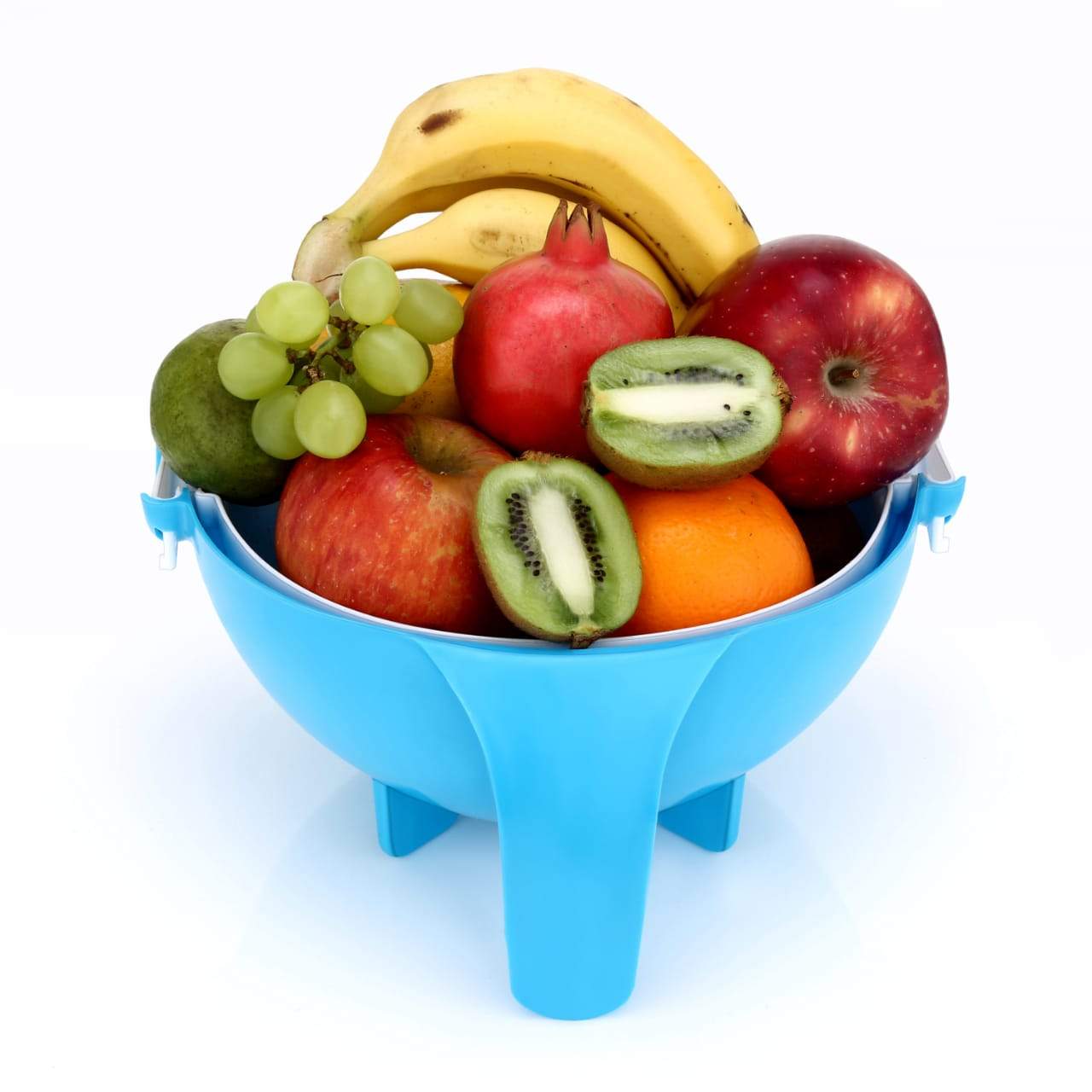 Wukusy 2214 multifunctional vegetable and fruit cutter with shredder and rotating drain basket for home kitchen use.