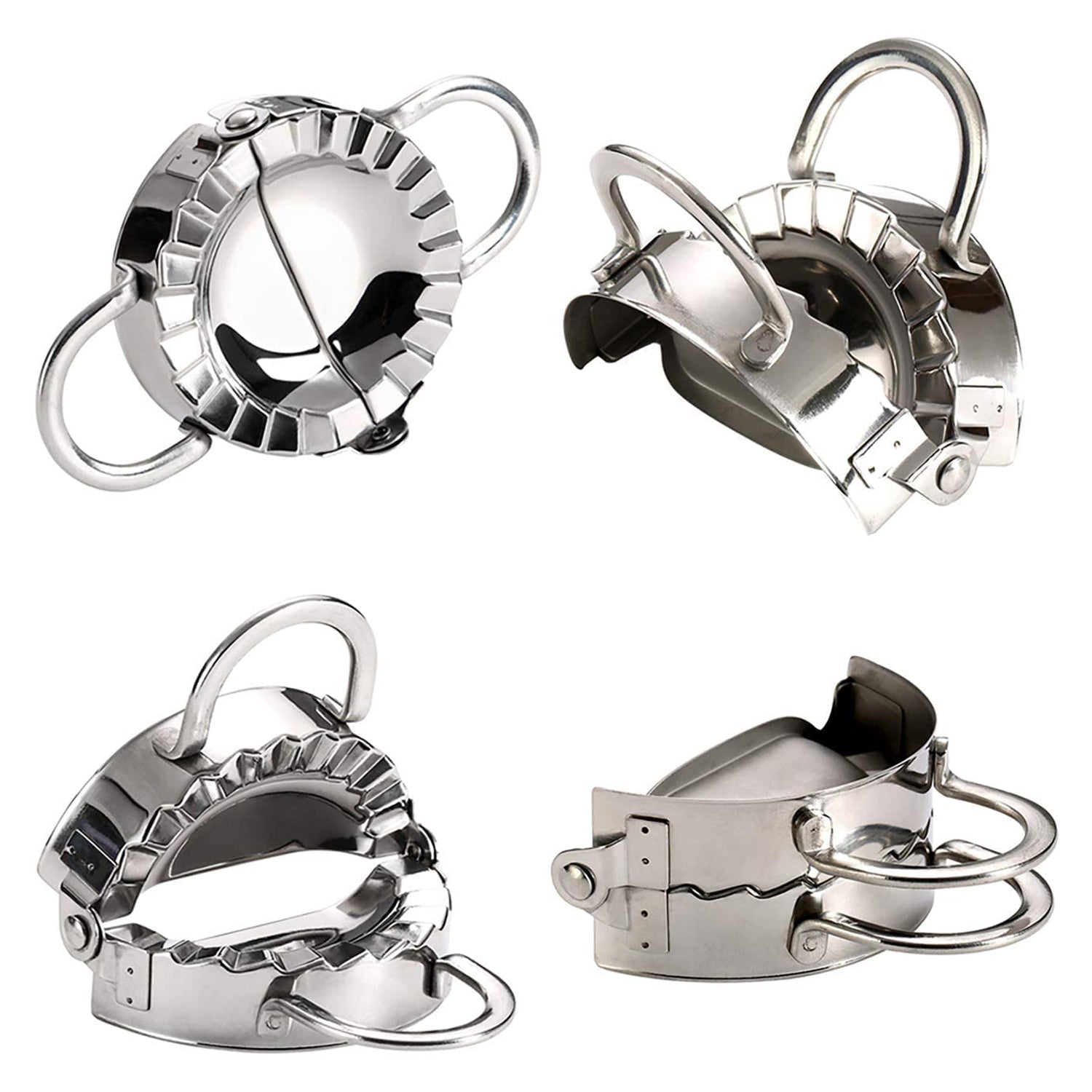 Wukusy stainless steel dumpling maker and dough cutter, pie mold tool for home and kitchen use, designed for perfect dumplings.