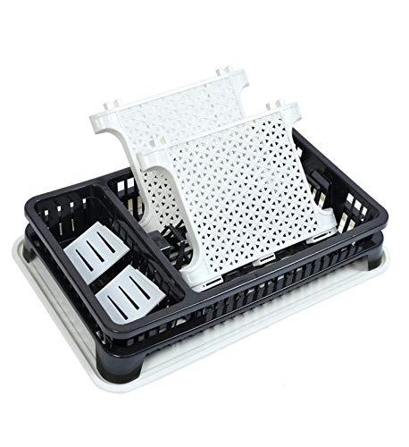 Wukusy kitchen organizer rack with water storing tray and dish rack, designed for efficient kitchen storage and organization.