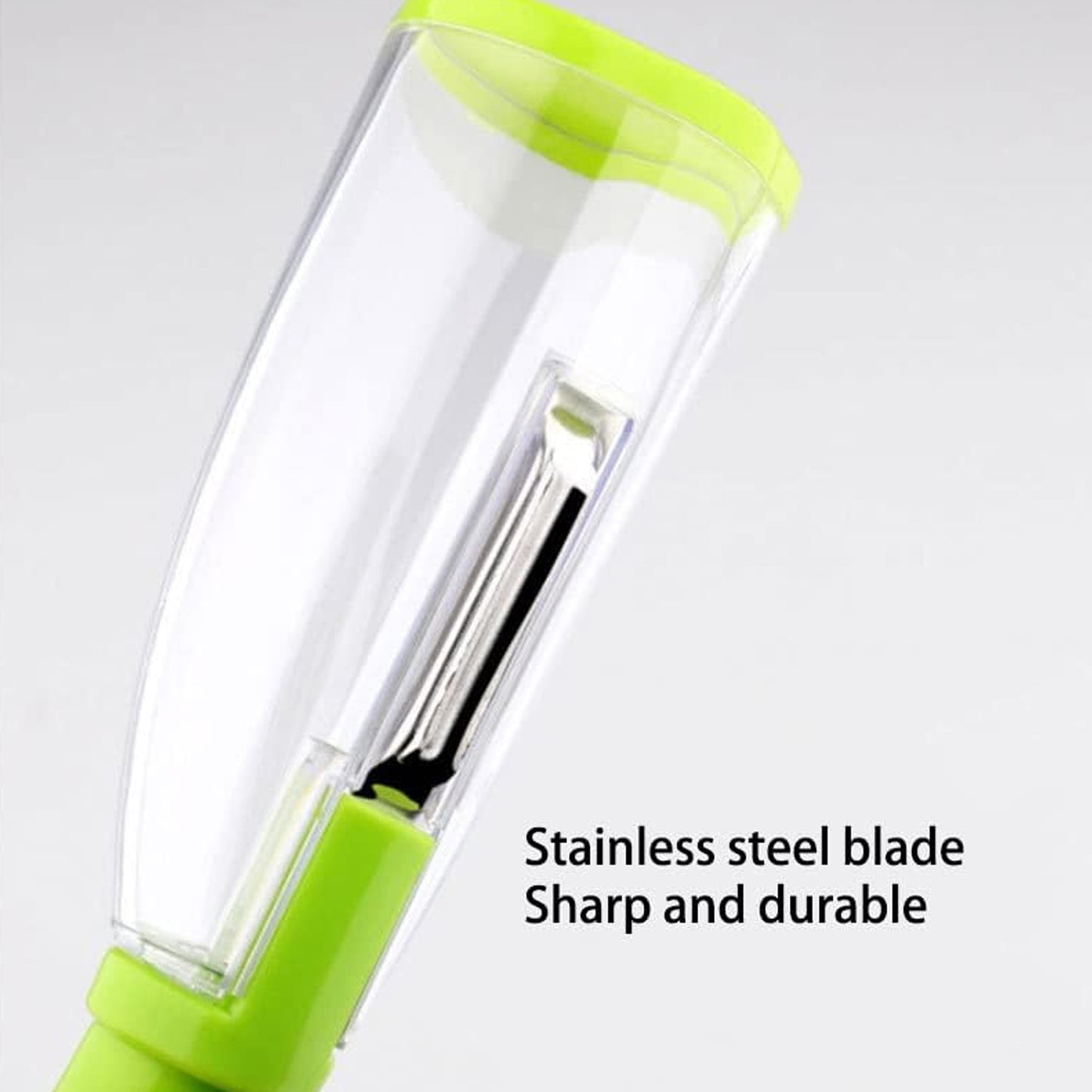 Wukusy 2230 Smart Multifunctional Vegetable and Fruit Peeler for kitchen use, showing the peeler with colorful vegetables.