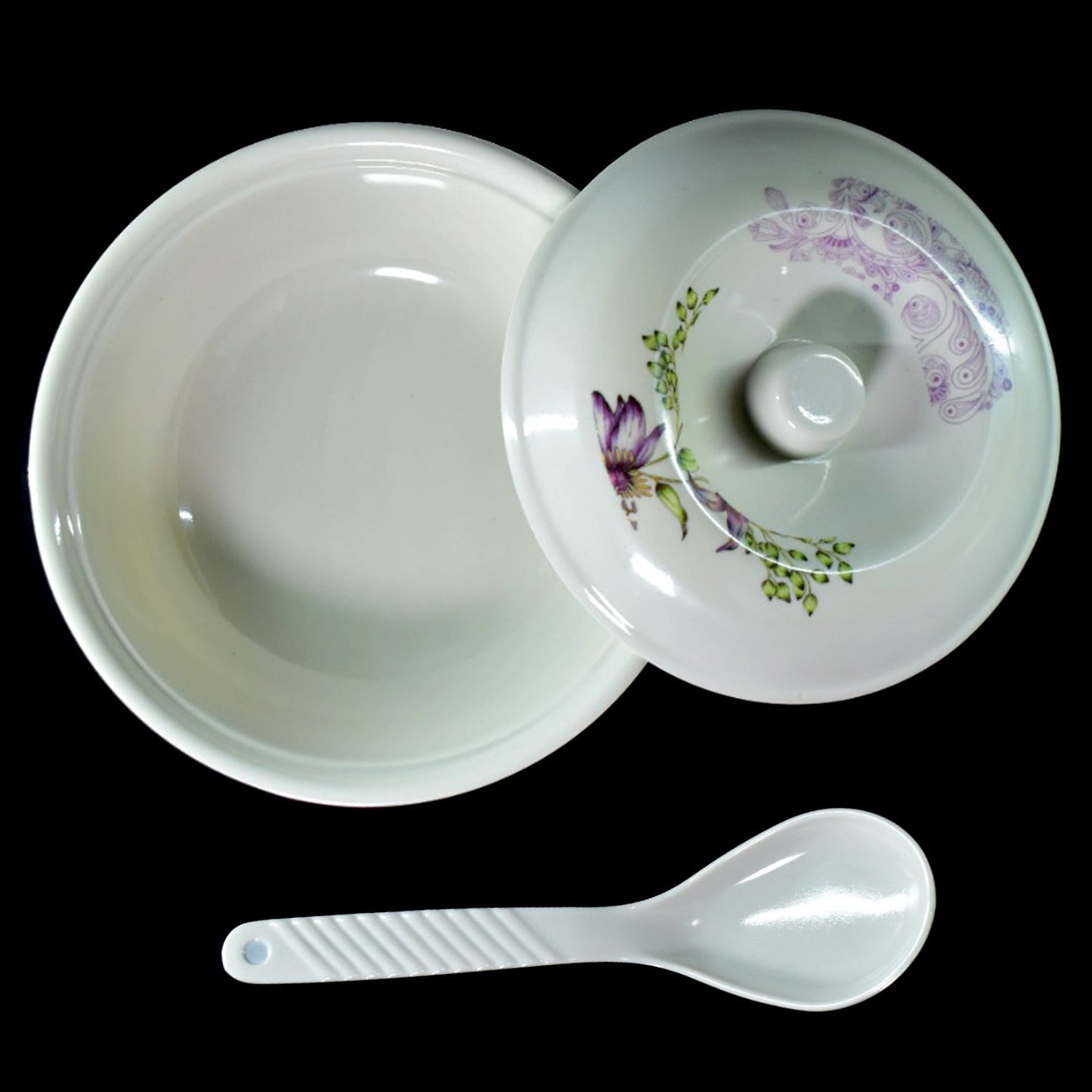 Wukusy 32-piece premium tableware set for serving food and kitchen items, includes plates, bowls, and serving dishes.
