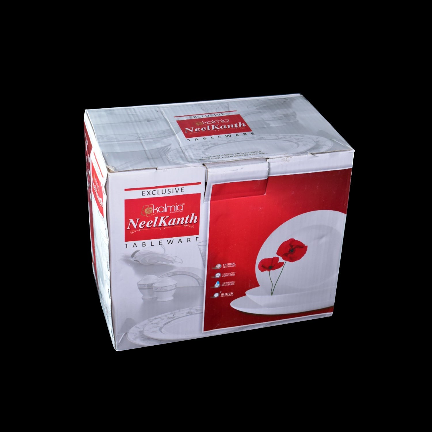 Wukusy 32-piece premium tableware set for serving food and items, including plates, bowls, and serving dishes in a home and kitchen setting.