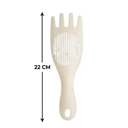 Wukusy 2309 rice sieve washer and strainer spoon for rinsing and draining rice in the home kitchen.