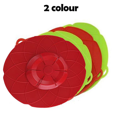 Wukusy multifunctional silicone lid cover for pots and pans, flexible and heat-resistant kitchen accessory.
