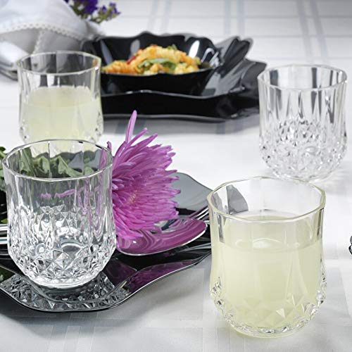 Set of 6 Wukusy transparent 250ml heavy unbreakable stylish glassware for home and kitchen use.
