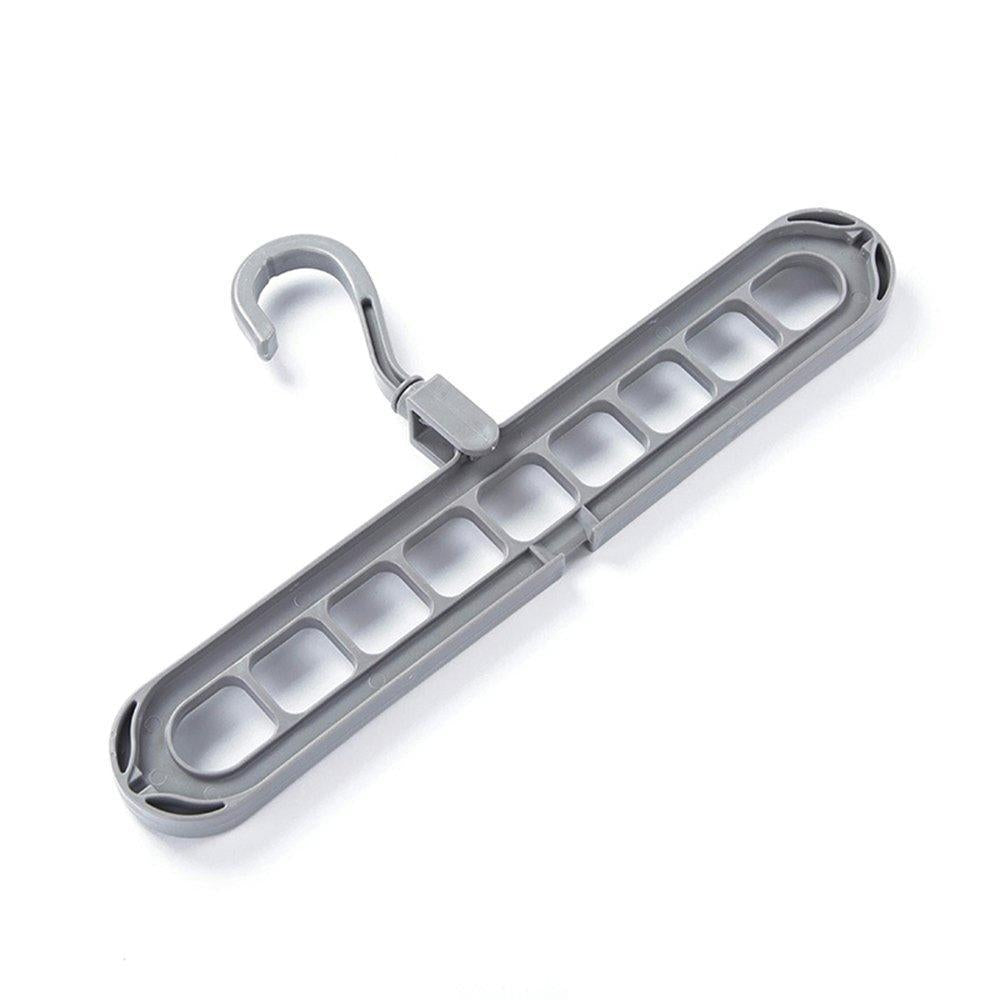 Wukusy 9-hole plastic hanger hook for indoor wardrobe, clothes organization, storage, balcony, and windowsill use.