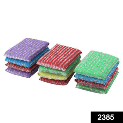 Wukusy scratch-proof kitchen utensil scrubber pads pack of 12, durable and gentle for cleaning pots and pans.