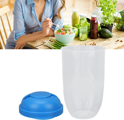 Wukusy fruit and vegetable salad cup for easy mixing and cleaning, ideal for business travel and home kitchen use.