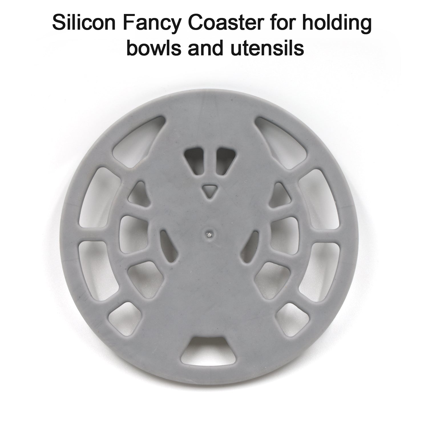 Wukusy silicone fancy coaster for holding bowls and utensils, versatile kitchen accessory with colorful, textured design.