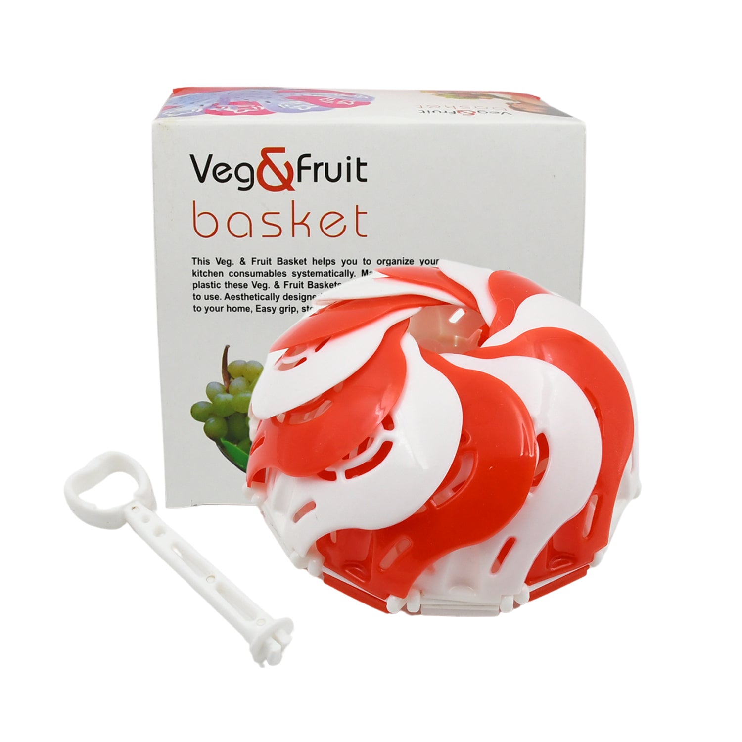 Wukusy folding fruit basket with hanging stand, lotus shape, for fruits and vegetables, made of durable materials, versatile kitchen storage.