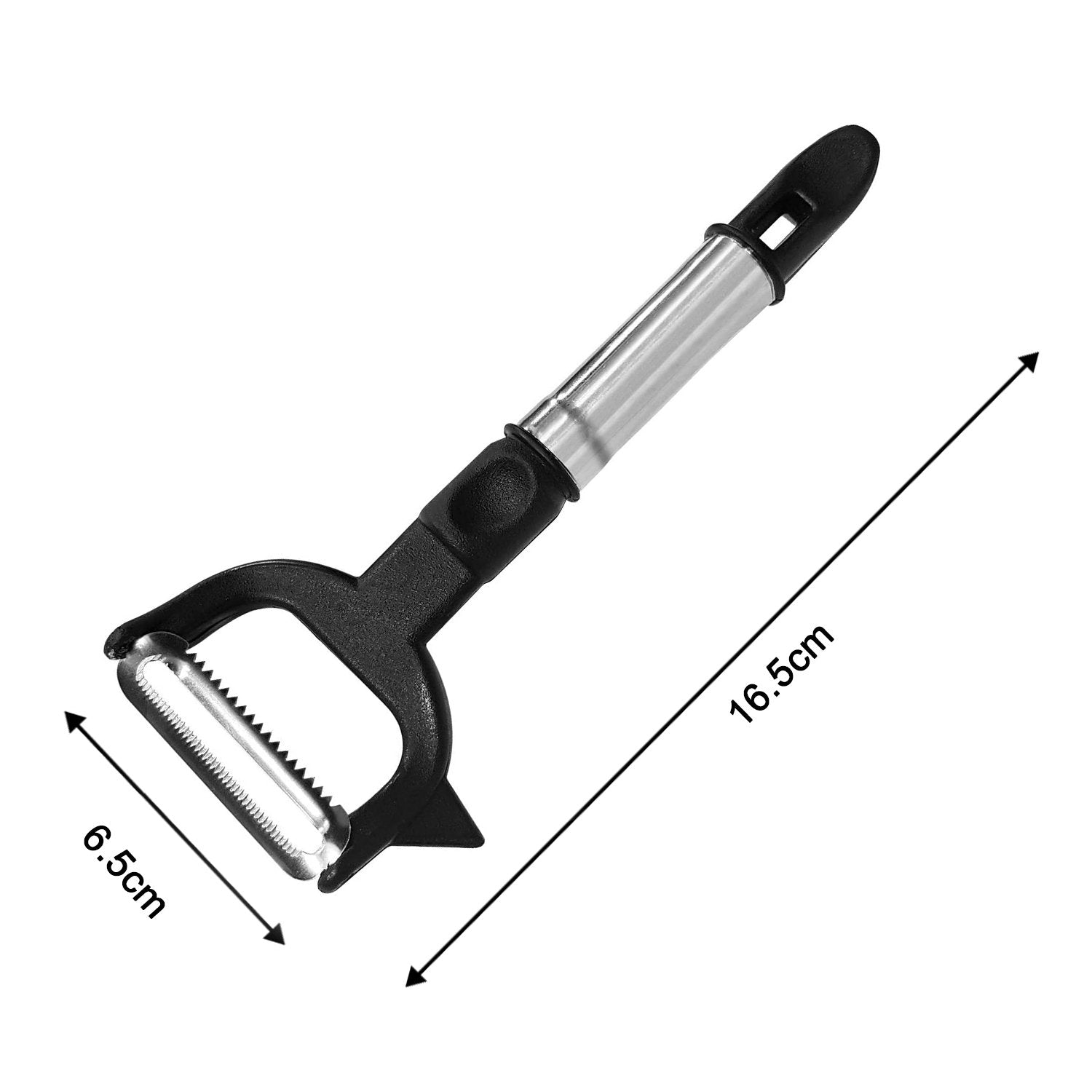 Wukusy 2-in-1 double julienne and vegetable peeler for slicing and peeling vegetables in a home kitchen setting