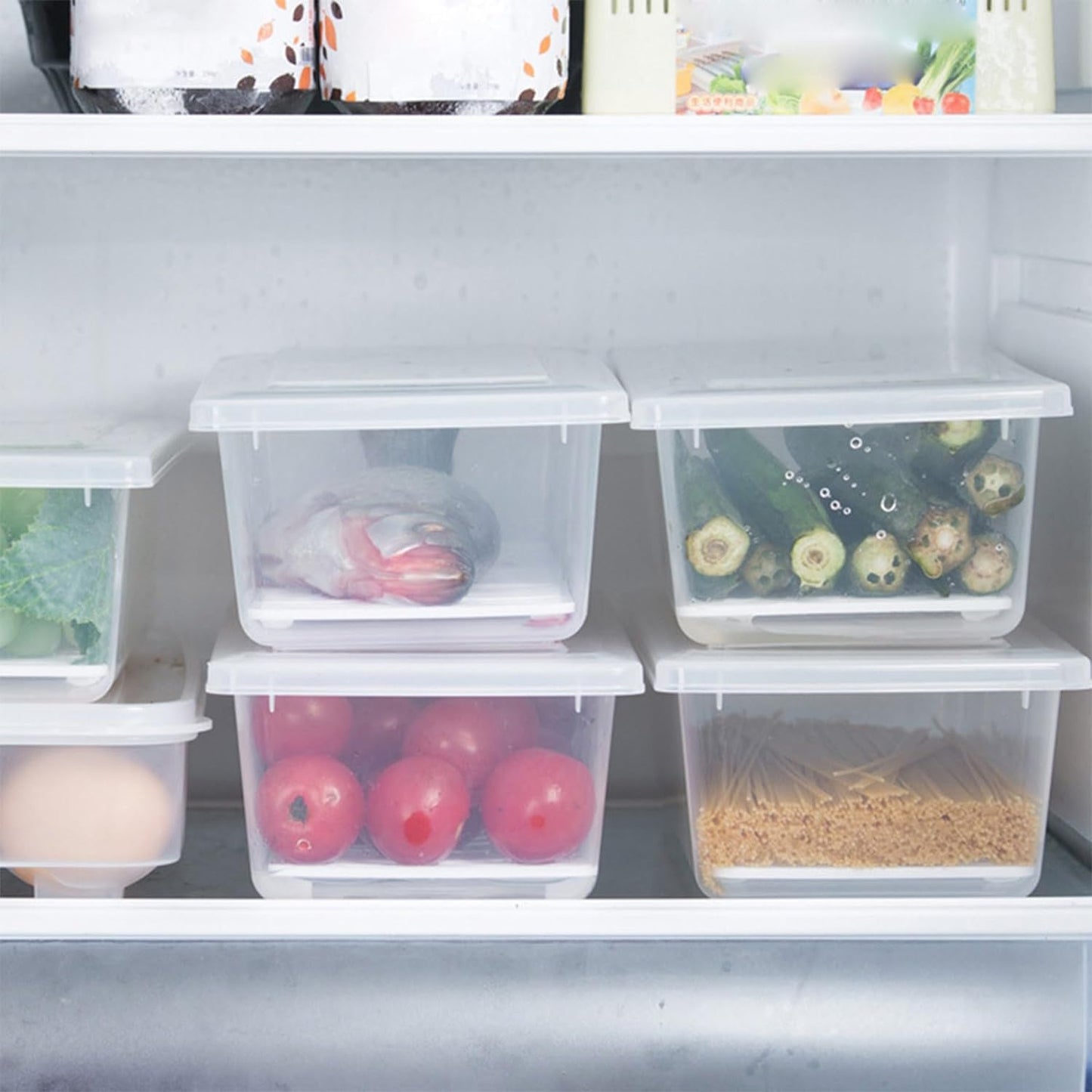 Wukusy food storage container with removable drain plate and lid, 1500ml capacity, ideal for kitchen organization and storage.