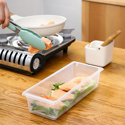 Wukusy 1500ml food storage container with removable drain plate and lid, ideal for kitchen storage and organization.