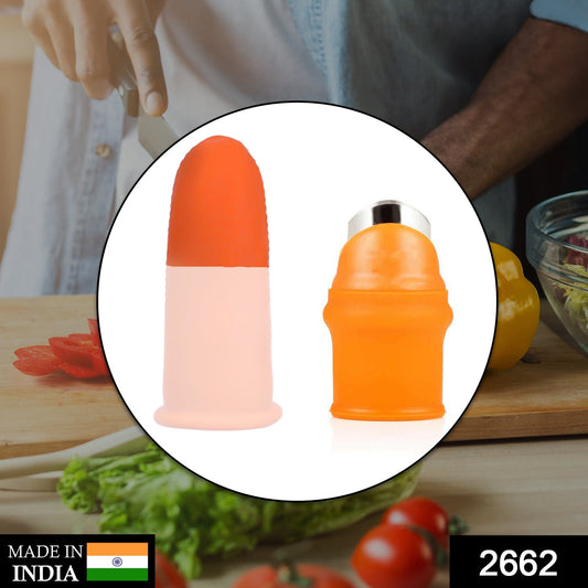 Wukusy vegetable thumb cutter and kitchen tool with sharp cutting blade for precise vegetable slicing and chopping.