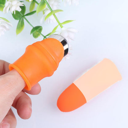 Wukusy vegetable thumb cutter and kitchen tool with sharp cutting blade for efficient vegetable slicing and preparation.