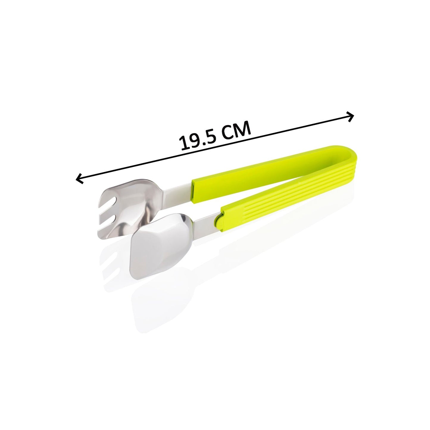 Wukusy multi-purpose salad serve tong in a kitchen setting, used for holding and grabbing food items for household and kitchen tasks.
