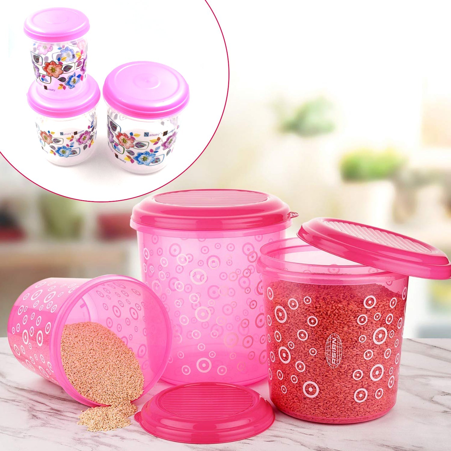 Wukusy 3-piece storage container set for home and office use, ideal for organizing and storing various items and supplies.