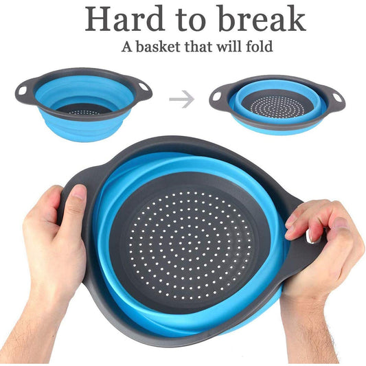 Wukusy 2712 Round Sili Strain used as a foldable kitchen utensil for household and official kitchen purposes.
