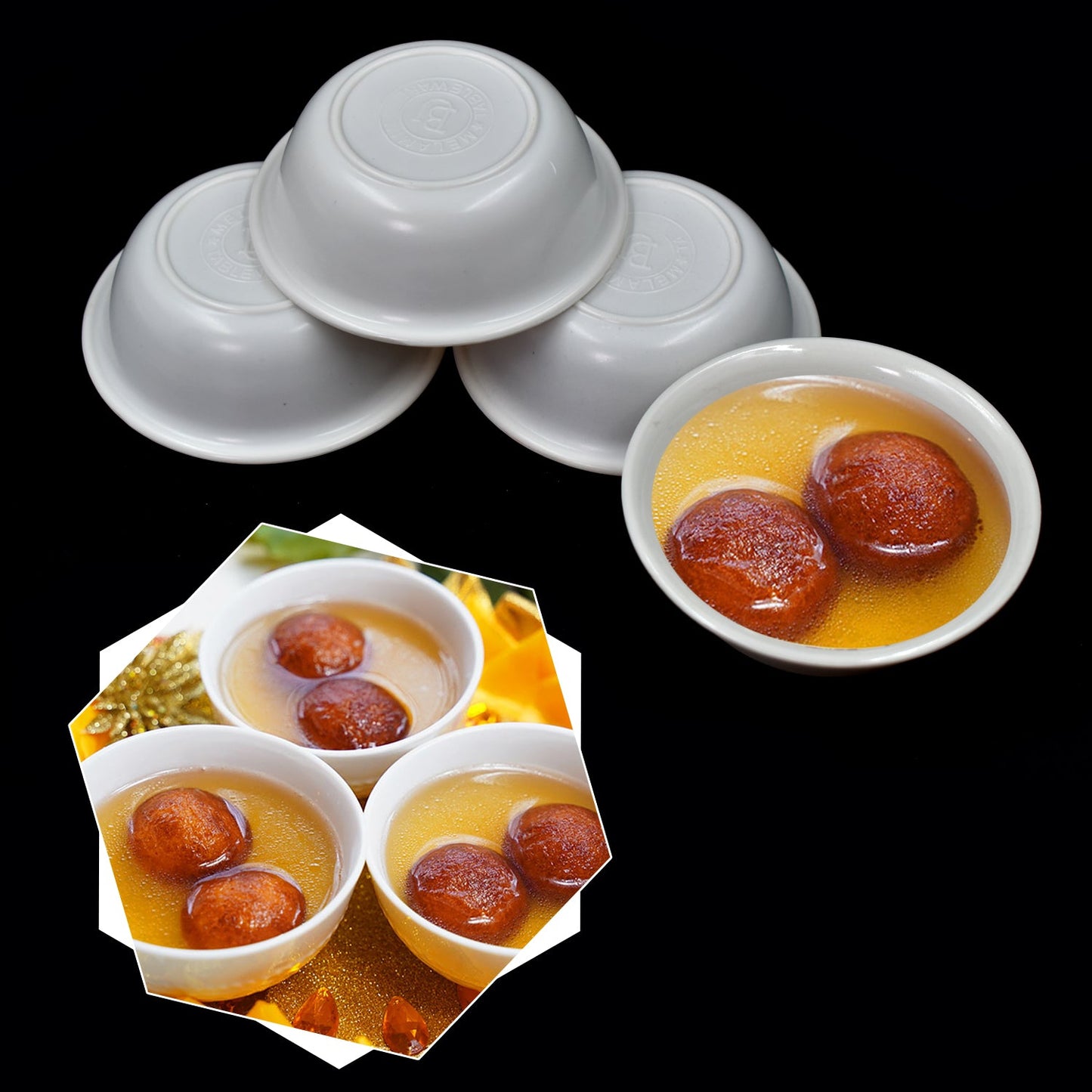 Wukusy 5-piece pudding set used as cutlery for serving food and desserts in home and kitchen settings.
