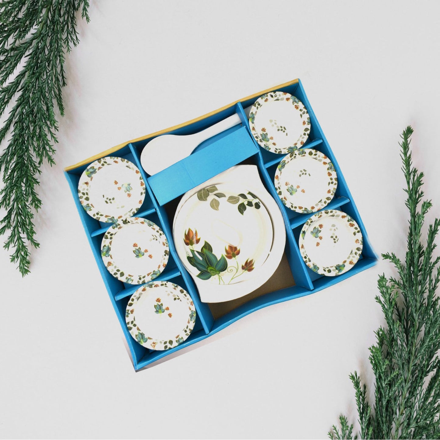 Wukusy 9-piece pudding set used as cutlery for serving food, desserts, and household or official use in a home and kitchen setting.