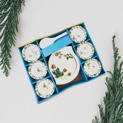 Wukusy 9-piece pudding set used as cutlery for serving food, desserts, and household or official use in a home and kitchen setting.