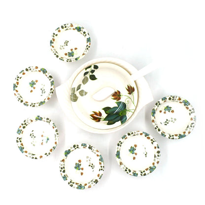 Wukusy 9-piece pudding set used as cutlery for serving food and desserts, suitable for household and official kitchen use.