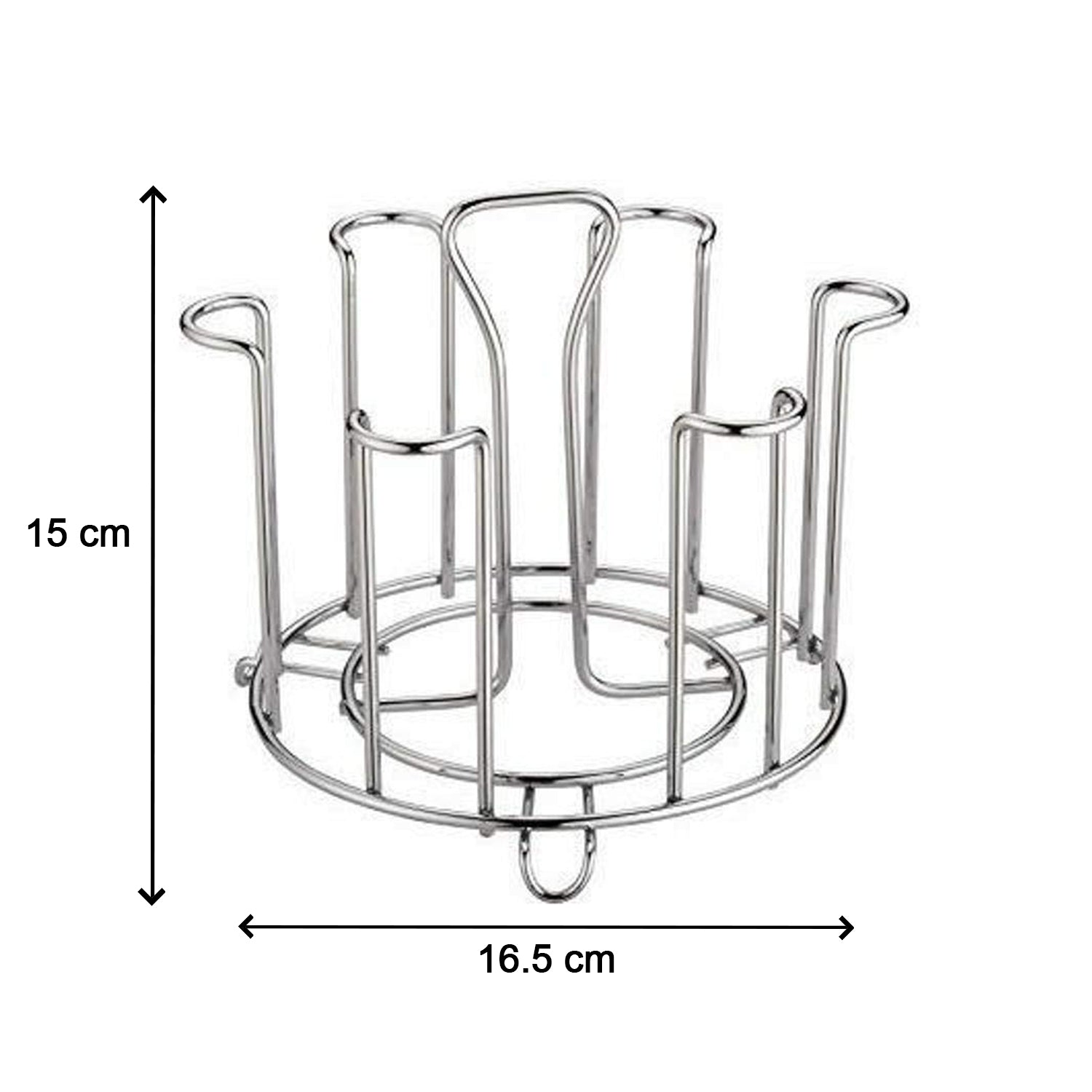 Wukusy stainless steel round glass stand for holding sensitive glasses, ideal for kitchen, home, and official settings.