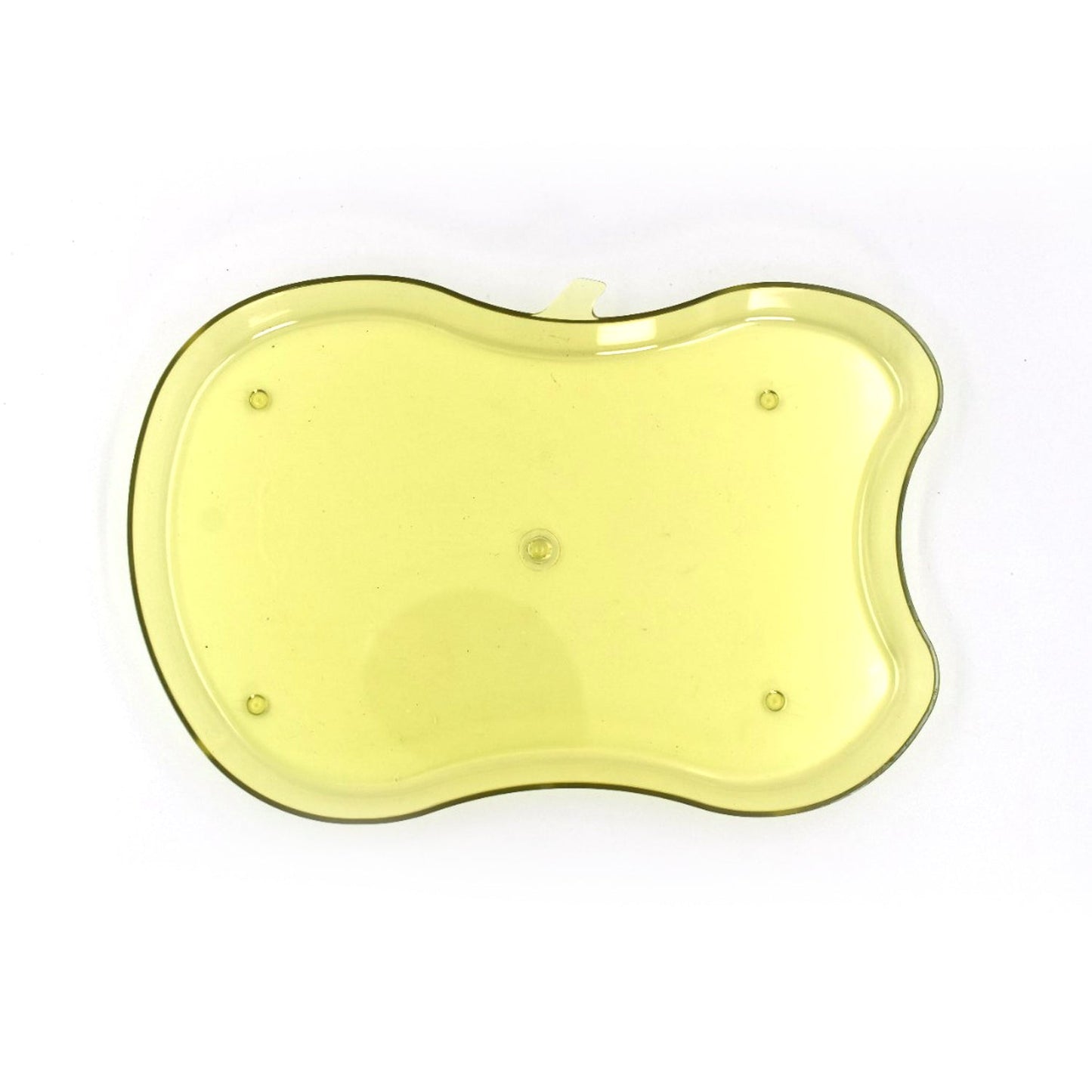 Wukusy apple-shaped tray bowl for serving snacks and food, made of ceramic, with a glossy finish and decorative apple design.