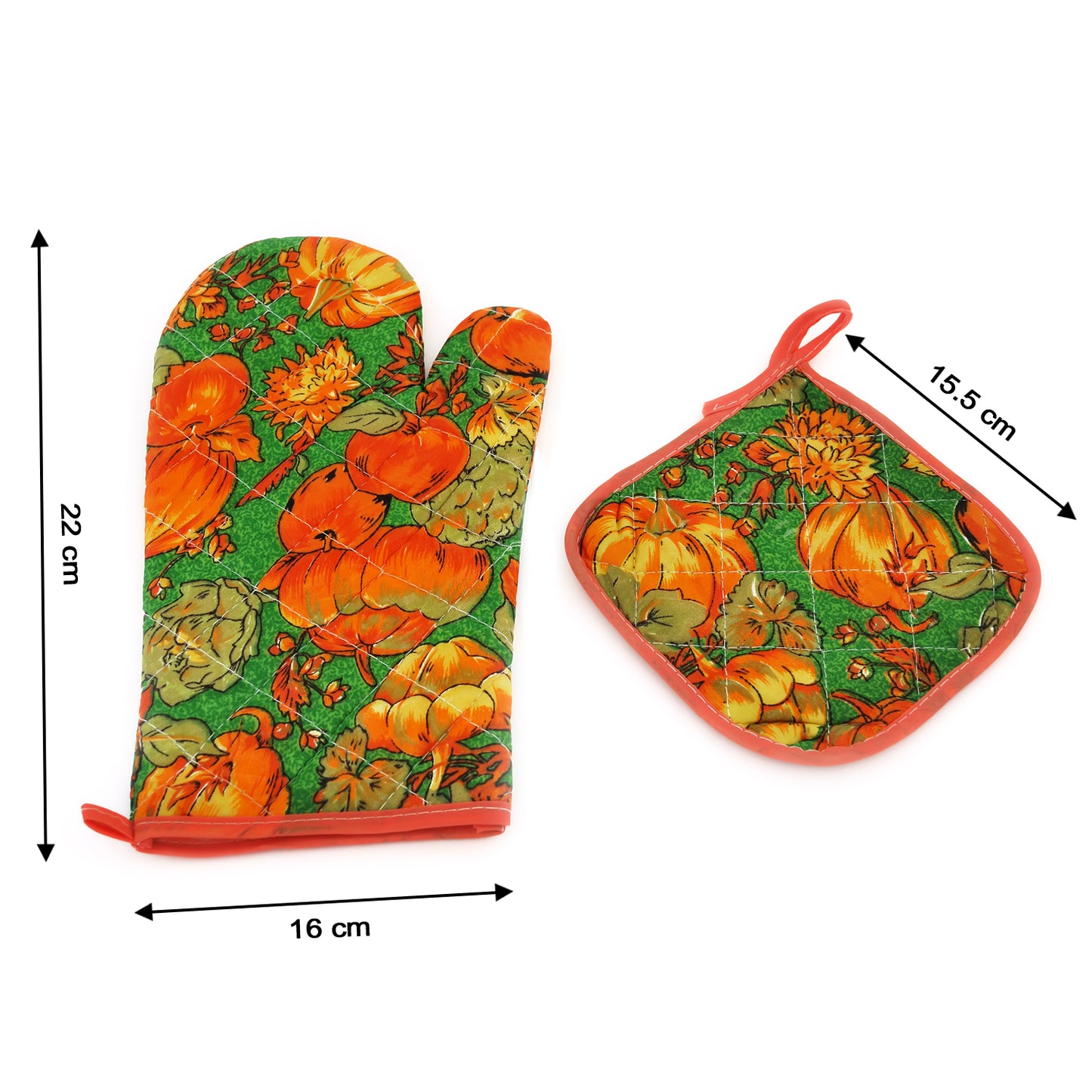 Wukusy Professional Cotton Oven Mitt Gloves for kitchen, heat-resistant protective handwear for cooking and baking.