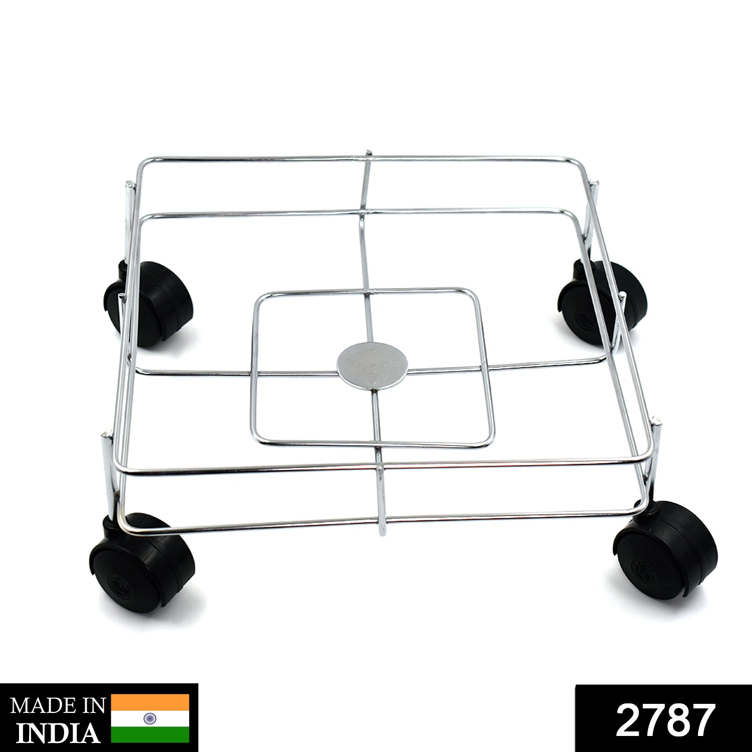 Wukusy stainless steel square oil stand for carrying oil bottles and jars easily in home and kitchen use.