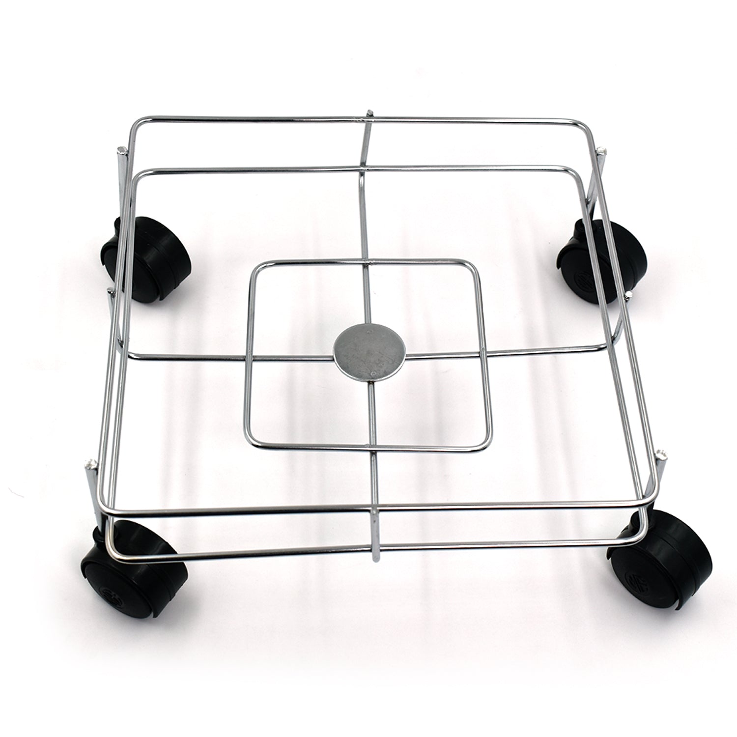 Wukusy stainless steel square oil stand for carrying oil bottles and jars easily, ideal for home kitchen organization.