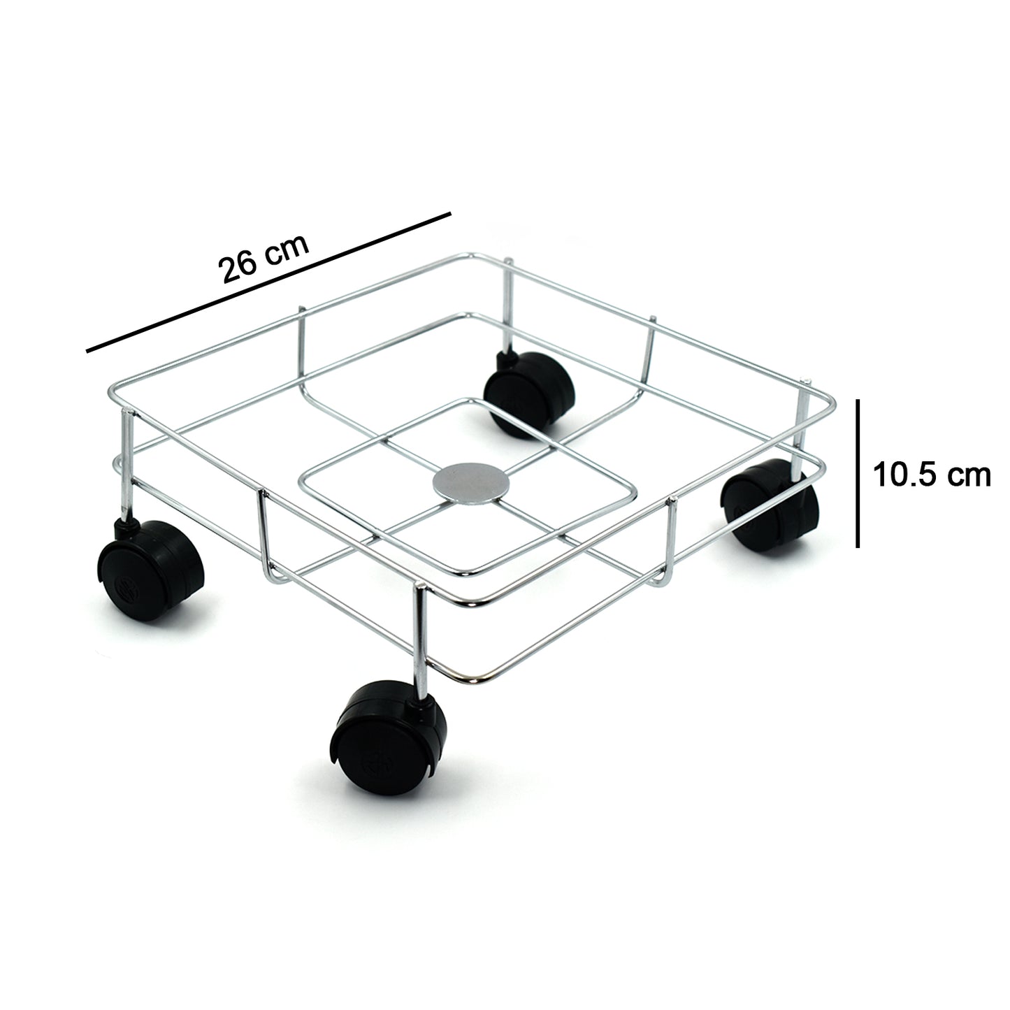 Wukusy SS Square Oil Stand for carrying oil bottles and jars easily, ideal for home kitchen organization and convenience.