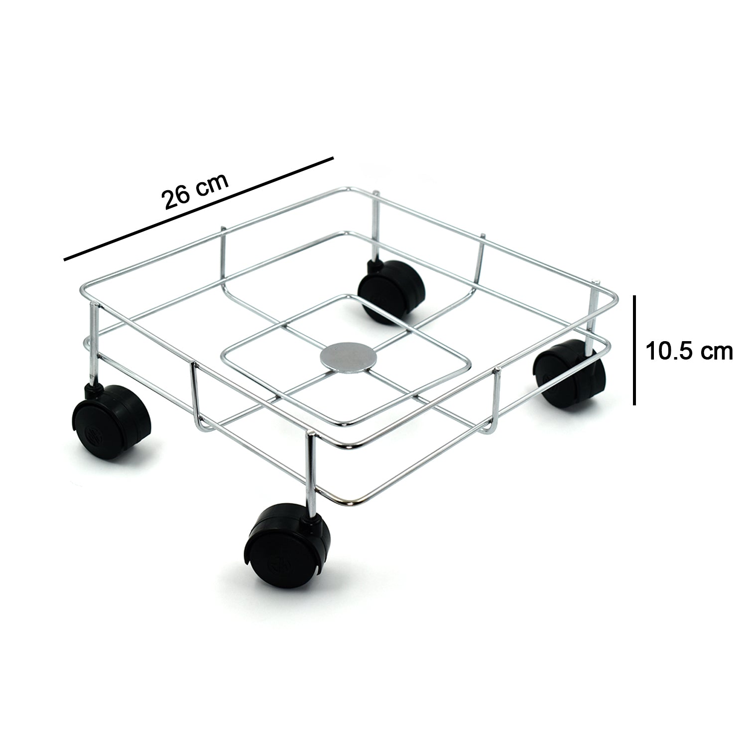 Wukusy SS Square Oil Stand for carrying oil bottles and jars easily, ideal for home kitchen organization and convenience.