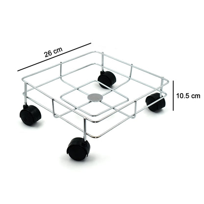 Wukusy SS Square Oil Stand for carrying oil bottles and jars easily, ideal for home kitchen organization and convenience.